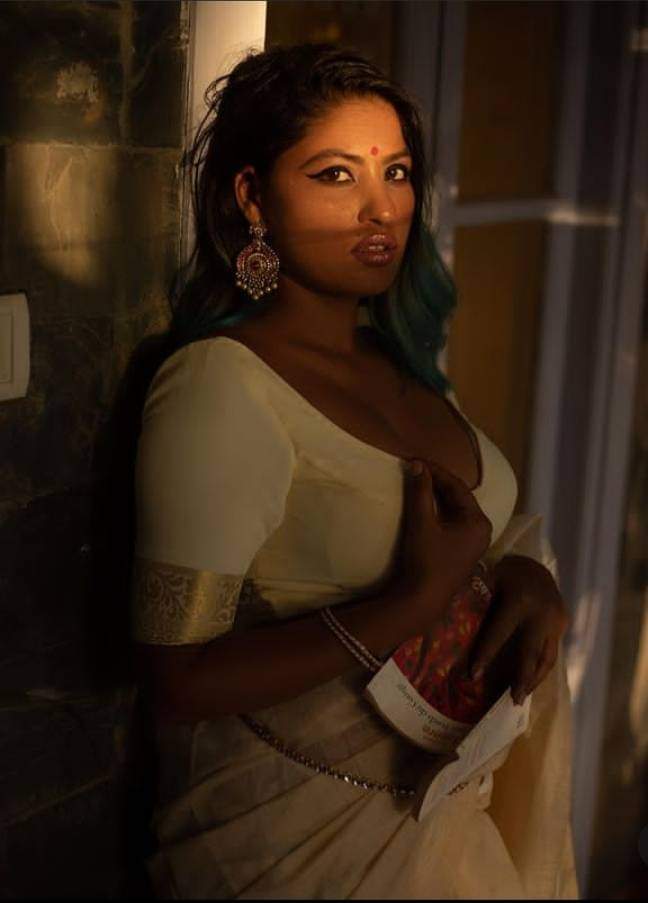 Anjali gaud Hotty Nude Show White Saree