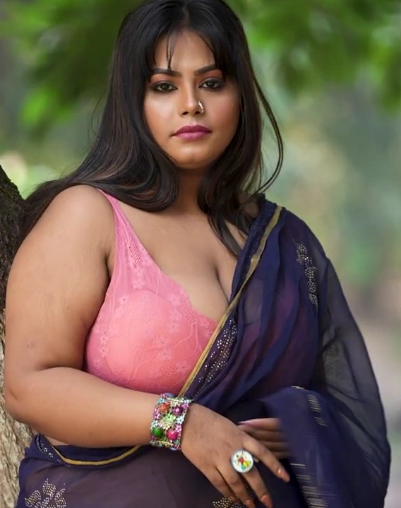 Dilse Saree Feat Bristi Sareelover Blue Chiffon Saree 2026
