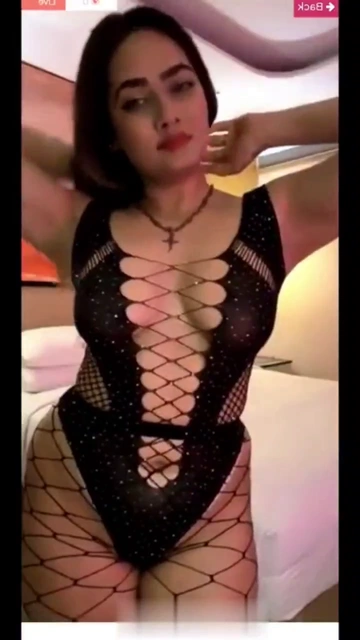 Divya Mistry Black Lingerie Live